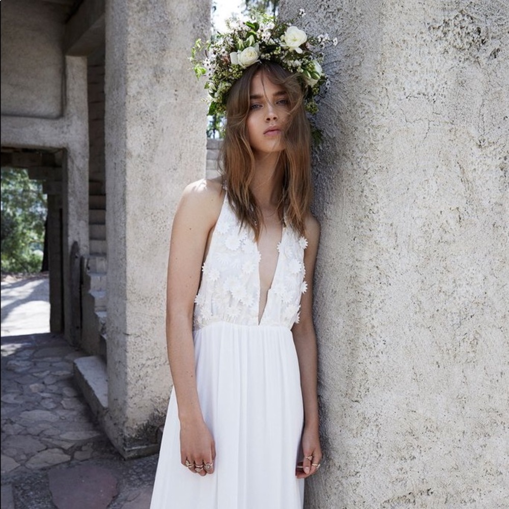FOR LOVE & LEMONS HALTER MAXI DRESS REFORMATION - Picture 3 of 8